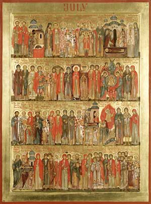 icon of July saints